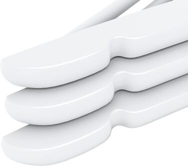 20 шт. плічок для штанів та одягу Utopia Home з дерев'яною перекладиною, білі. Стабільне та тонке виконання для пальто, костюмів, штанів та курток.