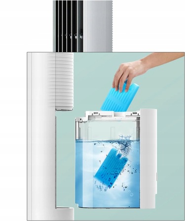 Колонний вентилятор Zilan TOWER FAN COOLER, білий