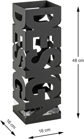 Підставка для парасольки HAKU Möbel, білий метал, 16x48x16 см, сучасний стиль