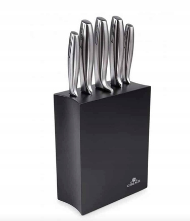 Набір ножів у підставці Gerlach Modern, 5 предметів, чорний блок