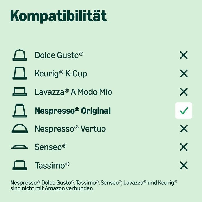 Кавові капсули з алюмінію by Amazon, сумісні з Nespresso, світле обсмажування, Lungo, 100 шт (5 упаковок по 20 шт), сертифікат Rainforest Alliance