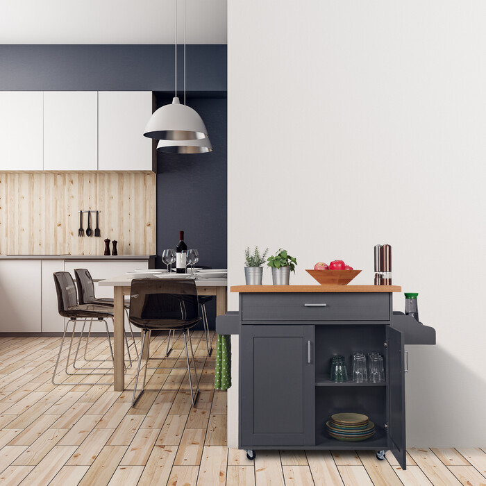 Relaxdays Kitchen Cart with Work Surface