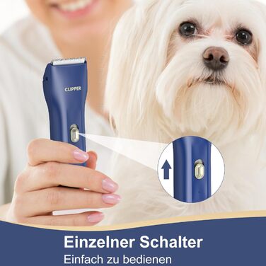 Професійна машинка для стрижки собак з густим хутром, бездротовий набір для грумінгу котів та собак, акумуляторна машинка для стрижки собак, котів, кроликів, блакитна