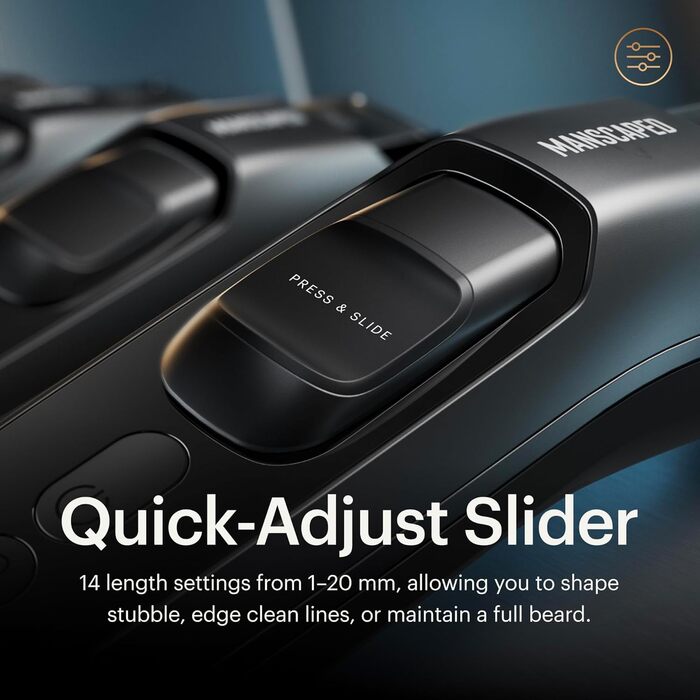 Триммер для бороди та вусів MANSCAPED® The Beard Hedger® Plus: професійний, бездротовий, водонепроникний, з насадками (1-20 мм), USB-C