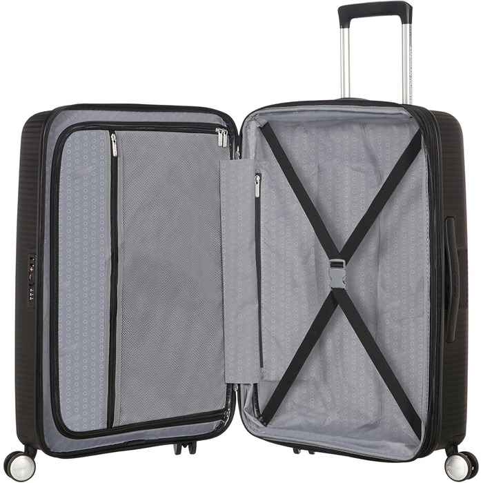 Чемодан American Tourister Soundbox Spinner L EXP 77 см, 97/110 л, чорний (Bass Black)