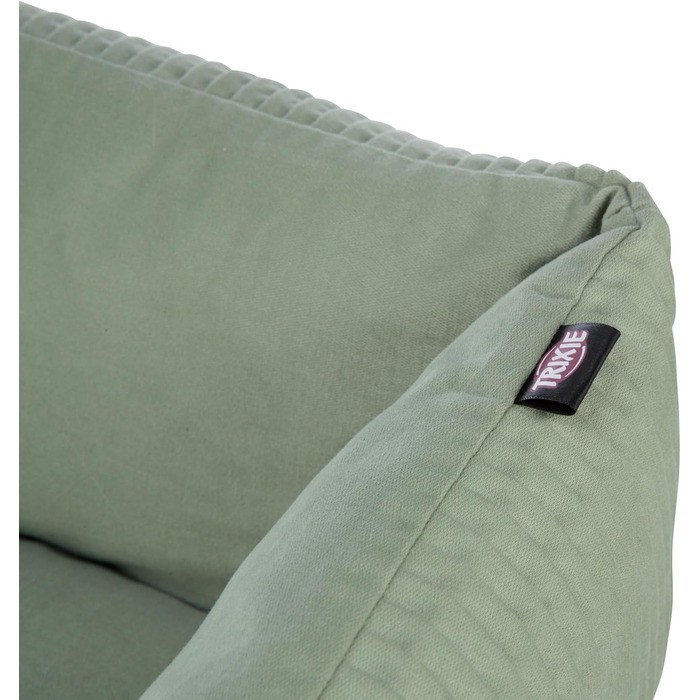 Тріксі лежанка для собак Марлі, 80 x 60 см, салатовий колір – зручна лежанка для середніх собак з якісного бавовняного покриття Canvas, м'яка та пральна – 37691 Salbei L 80 x B 60 x H 23 cm