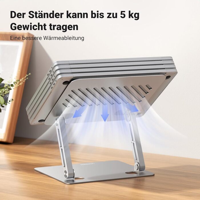 UGREEN Adjustable Laptop Stand - Foldable Ergonomic Laptop Stand for MacBook, Dell & All Laptops (10-17.3 inch)