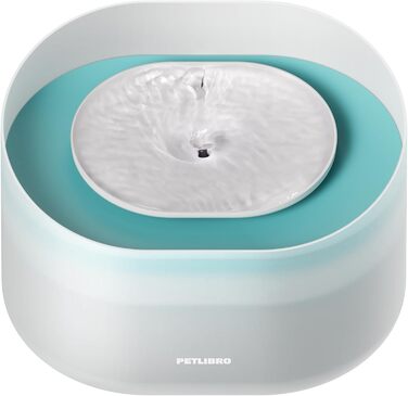 PETLIBRO фонтанчик для пиття собак та котів, 8 л, захист від розливання, тихий (26 дБ), легко миється, підходить для великих собак/кількох котів, білий (з фільтром)