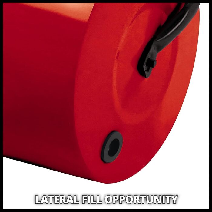 Einhell Lawn Roller GC-GR 57 (57cm width, 32cm diameter, side filling option (water and sand) with closure, adjustable dirt scraper on both sides), Red