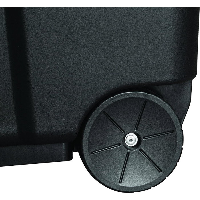 Iris Ohyama Large Plastic Storage Box, 170 L Garage Storage Box, BPA-Free, SIA-1000, Black, Stackable, Clasp Fasteners – B104 x T50 x H50 cm