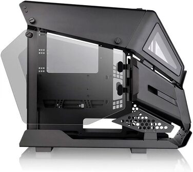 Корпус для ПК Thermaltake AH T200 Black, Micro-ATX, загартоване скло 3мм, Helikopter-дизайн, чорний