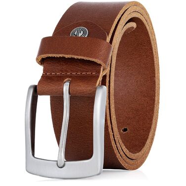 Чоловічий шкіряний ремінь Lindenmann, повноецінна шкіра, колір коньяк, ширина 40 мм, розмір 115 см, довжина 130 см, XXL