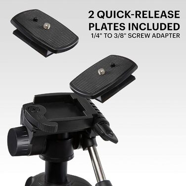 Штатив KODAK PhotoGear 2-в-1 з моноподом | Легкий 70' 4-секційний штатив з flip-lock з алюмінію | Знімні пластини для штатива