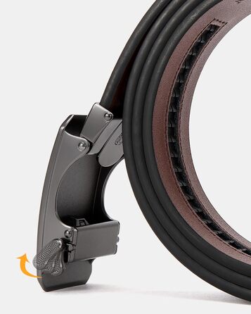 Чорний шкіряний ремінь CHAOREN для чоловіків з автоматичною пряжкою, 35 мм, без отворів, розмір 90-100 см, для ділового костюма