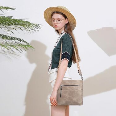 Сумка жіноча Gladdon середнього розміру через плече, шкіряна крос-боді, колір світло-бежевий (Helltaupe)