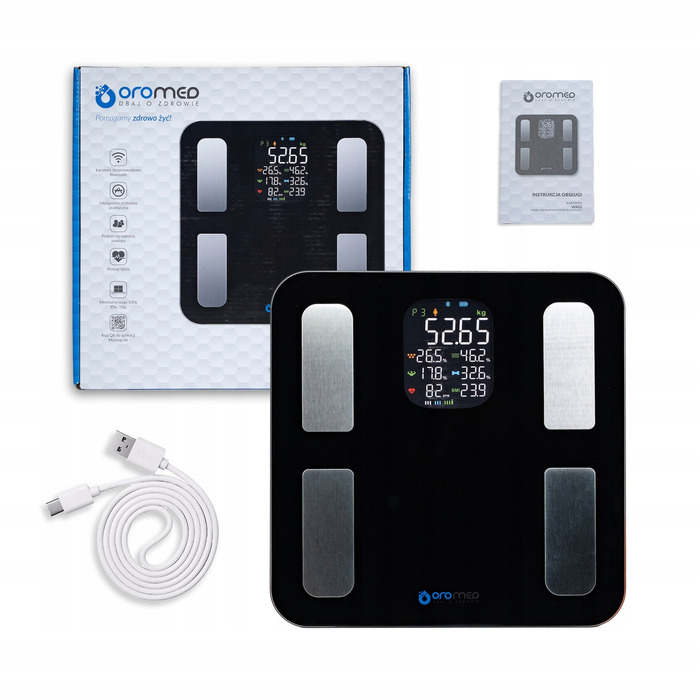 Розумні ваги для ванної Oromed ORO-BLUETOOTH SMART BLACK