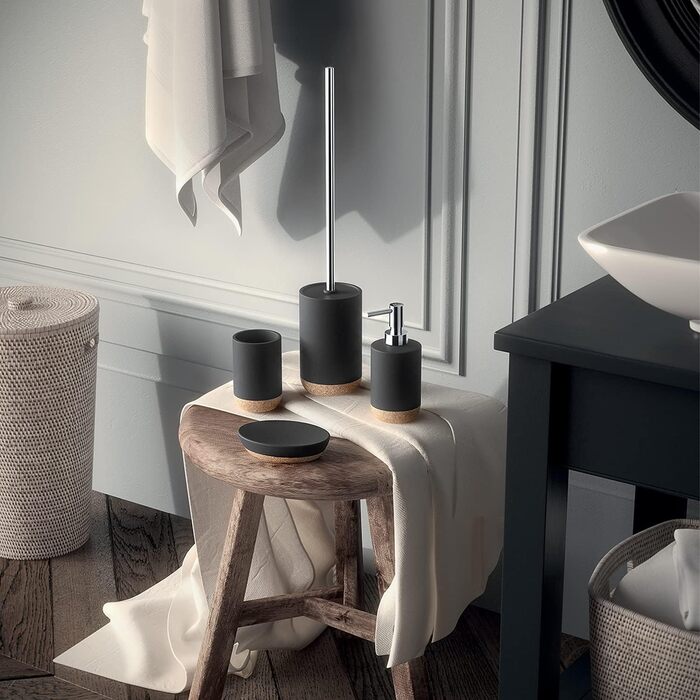 Милониця Gedy Canberra з корку, кераміка, білий колір, дизайн R&S, 2 роки гарантії