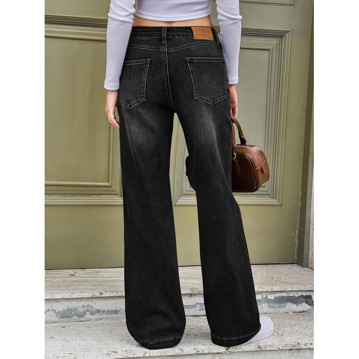 Джинси жіночі Cicy Bell Baggy висока талія, широкі штанини, чорні, розмір 44