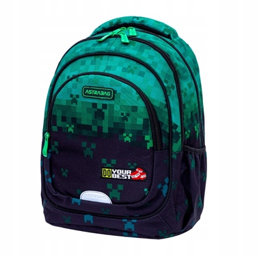 Багатовідсінковий шкільний рюкзак AstraBag, зелений, 20 л