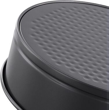 Набір форм для випічки FUNSUEI 6 шт. (18-28 см), круглі, чорні, з антипригарним покриттям та знімним дном