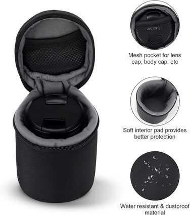 Водонепроникний захисний чохол для об'єктивів камери (набір 4 розмірів) - захист для DSLR об'єктивів