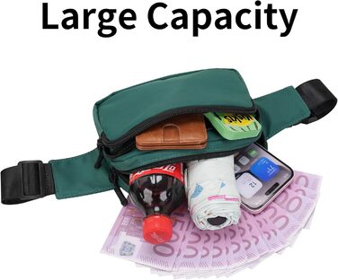 Поясна сумка на пояс, на стегно, унісекс, зелена. Сумка через плече, для телефону, на прогулянку, подорожі, собак, чоловіча та жіноча