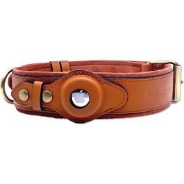 Шкіряний нашийник для собак Pawtrace Airtag GPS XS 25-33 см коричневий