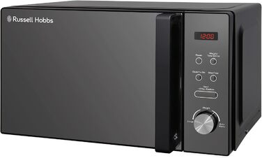 Мікрохвильова піч Russell Hobbs RHMM701B, 17 л, 700 Вт, чорна, з 5 рівнями потужності, таймером, функцією розморожування та легкою очисткою