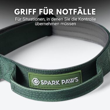 Тактичний нашийник для собак Spark Paws – міцний, преміум-якість, товстий та довговічний для великих та середніх собак – Army Green, XS: 9-18 кг [2.5 см]