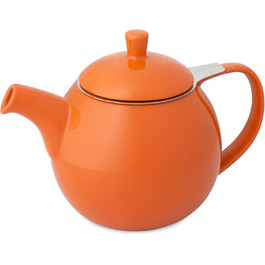 FORLIFE Curve Teapot with Infuser, 625 ml 24-Ounce / 710 ml (Carrot)