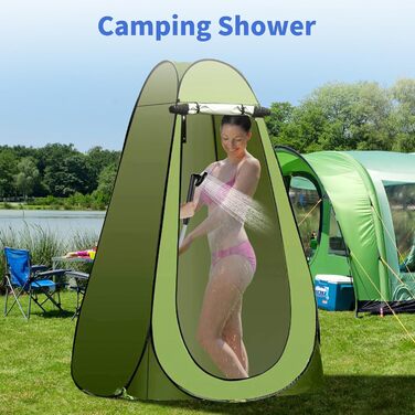 Portable Camping Shower with Pump - Rechargeable Battery Camping Shower Set with 1.8m Hose - Camping Shower Set for Garden, Camping, Car Washing, and Pet Washing (Digital Display)