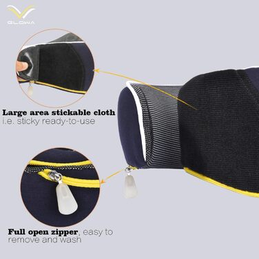 Подушка для шиї ComfoArray Glowa, для подорожей, авто та літака, 2023, широка регульована зона, покращена підтримка голови, темно-синій