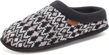 Чоловічі тапочки Dearfoams Asher з піною з пам'яті та дихаючою тканиною, чорний Fair Isle (40/41 EU)