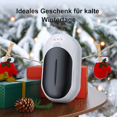 Електричний грієчка для рук 2-в-1 OUTJUT 6000mAh з USB, акумулятор 20 годин, 3 режими нагріву, швидкий нагрів, для спорту та відпочинку на природі взимку, подарунок на Новий рік (3 кольори)