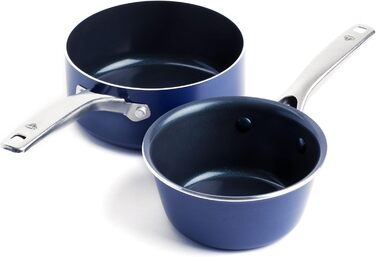 Набір посуду Blue Diamond Cookware Diamantstruktur Keramik Antihaft, 0.9 л, з кришкою та ручкою, не містить PFAS, для плити (не індукція), можна мити в посудомийній машині, можна використовувати в духовці