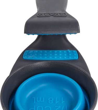 Шуфля для корму Dexas KlipScoop PW670432429, складана, для собак та котів, 2 чашки, блакитна (Pro Blue, об'єм 1/2 чашки)