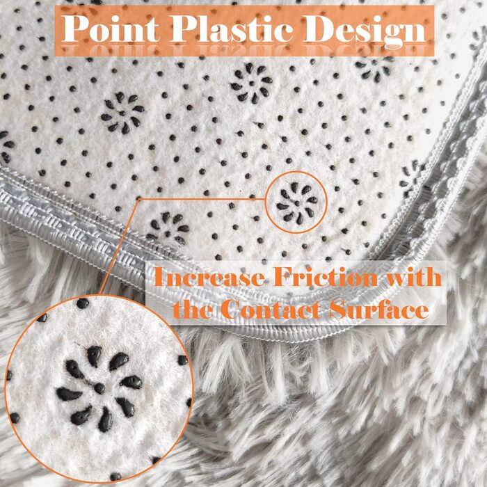 Килимок для вітальні та спальні Gsogcax, 120 x 160 см, сірий, пухнастий, з антиковзаючим покриттям, супер м'який, великий, для дому, сучасний декор, килим на підлогу