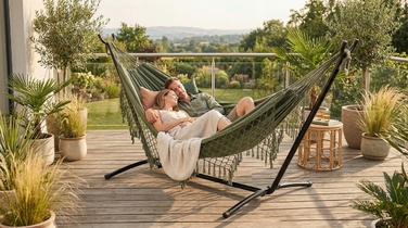 Гамак без стійки BE-ACTIVE PL, зелений, навантаження до 200 кг, 300 x 150 см