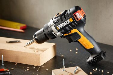 WORX WX175.9 Акумуляторний дриль-шуруповерт 20V – безщітковий, 60Nm, 2-швидкісний, з LED-підсвічуванням. Комплект для свердління та закручування (без акумулятора та зарядного пристрою)