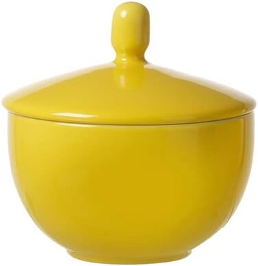 Ritzenhoff & Breker Milk & Sugar Set Doppio, Yellow, Milk Jug/Pourer 170 ml, Sugar Bowl ø 9 cm, made of porcelain, dishwasher safe