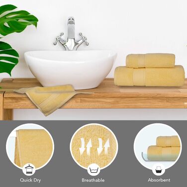 Набір розкішних рушників для ванної NOVA Luxury Linen, турецька бавовна, готельна якість, сірий колір (6 предметів)