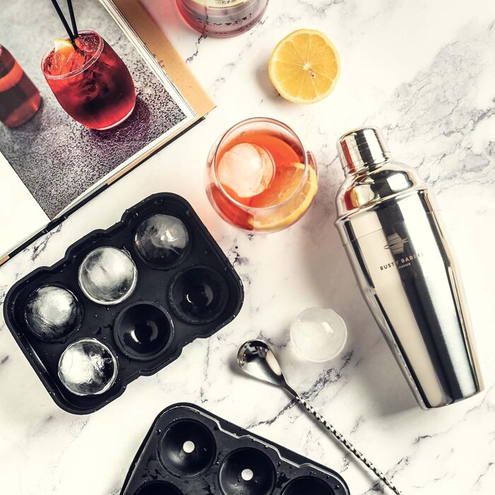 Rusty Barrel Mayfair Cocktail Set – Cocktail Shaker Set with Stainless Steel Cocktail Shaker and Cocktail Accessories | Cocktail Mix Set in a Luxurious Gift Box