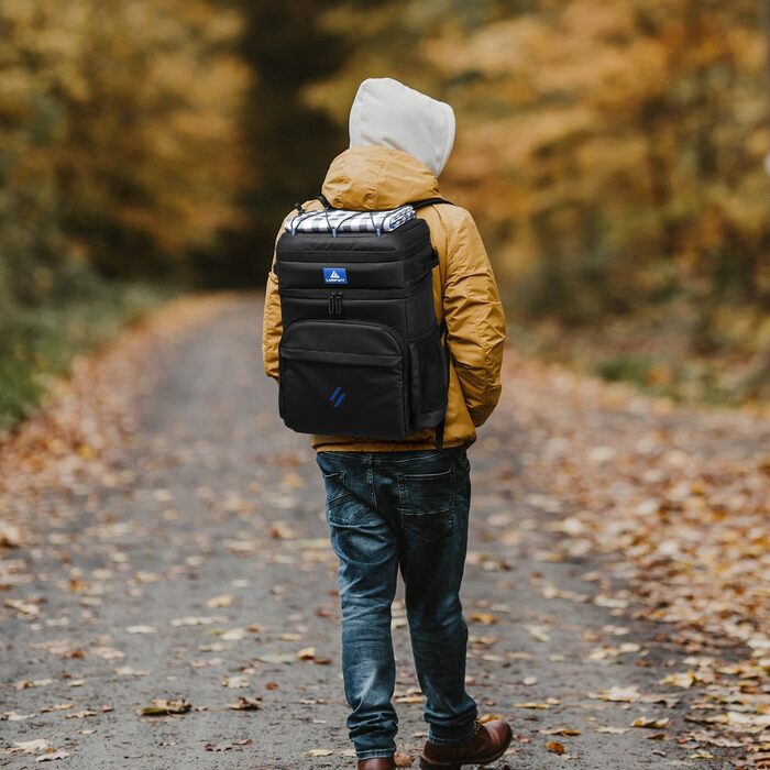 Рюкзак-холодильник Laripwit 54 літри, чорний: для пікніків, подорожей, кемпінгу та тактики