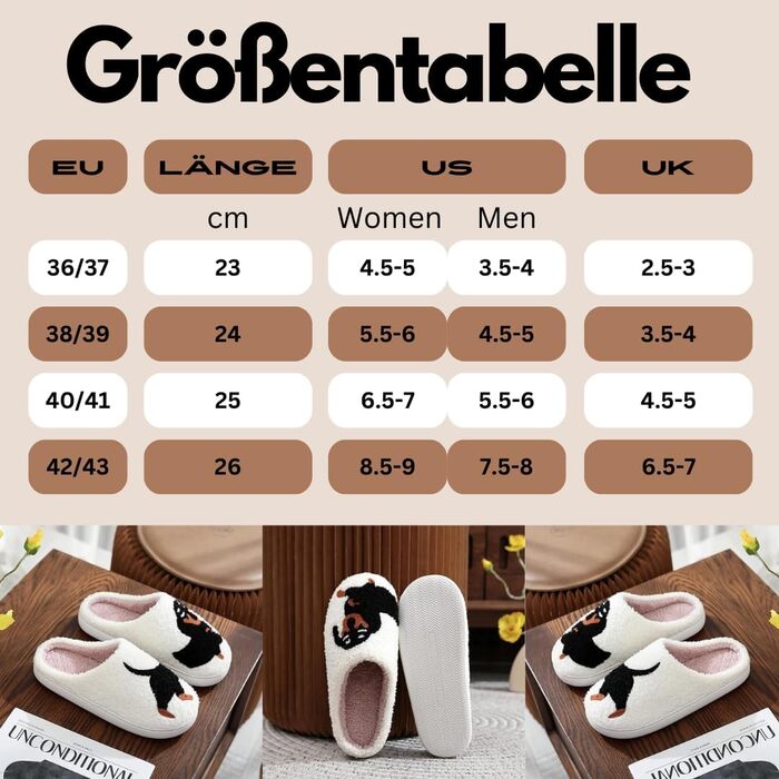 Тапочки для дому Дакель, жіночі пантофлі - пухнасті зимові тапочки, неслизькі домашні тапочки з плюшу для тепла та комфорту 36/37 EU, білі