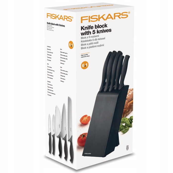 Набір ножів у підставці Fiskars Control, 5 предметів