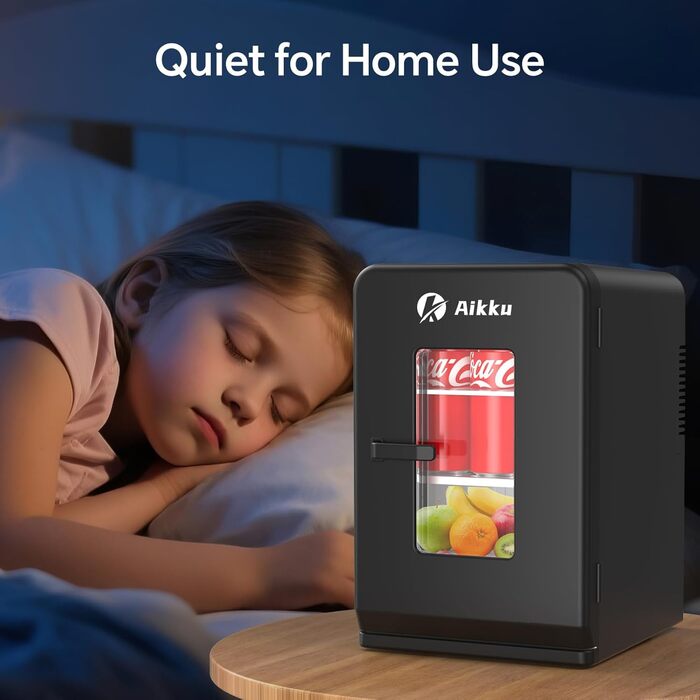 Міні холодильник 2 в 1 з охолодженням та нагріванням, 15L, 12V/220V, для дому, авто, офісу, чорний