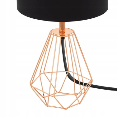 Настільна лампа Eglo Carlton 2, чорний та помаранчевий, 60 Вт