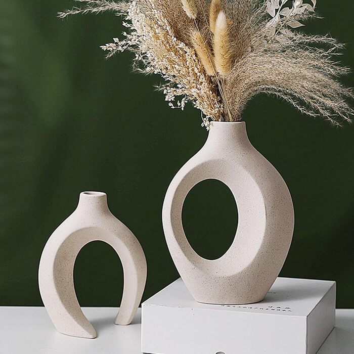 Керамічна ваза для квітів: стильна ваза в скандинавському стилі для дому, декор для вітальні та спальні