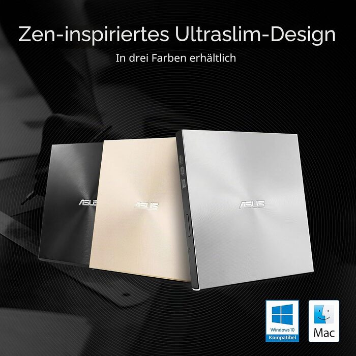 Зовнішній DVD-записувач Asus ZenDrive U9M з USB-C, золотистий
