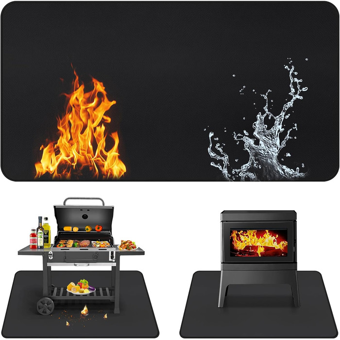 Килимок для грилю Digiroot 100x180 см: термостійкий, водонепроникний, для BBQ, каміну, кемпінгу